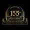 155th anniversary design template. 155 years logo. 155 years vector and illustration.