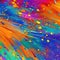 1577 Abstract Splatter Paint: A captivating and abstract background featuring splatter paint in bold and expressive colors, addi