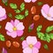 159 dogrose, ornament for wallpaper and fabrics, wrapping paper, background for different design