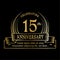 15th anniversary design template. 15 years logo. Fifteen years vector and illustration.