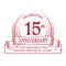 15th anniversary design template. 15 years logo. Fifteen years vector and illustration.
