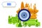 15th August Independence of India tricolor background