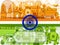 15th August Independence of India tricolor background