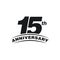 15th Years Anniversary Celebration Icon Vector Logo Design Template