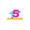 15th Years Anniversary Celebration Icon Vector Logo Design Template.