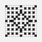 15x15 crossword puzzle vector illustration, empty squares