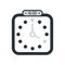 The 16:00, 4pm icon isolated on white background, clock and watch, timer, countdown symbol, stopwatch, digital timer vector icon