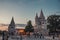 16.08.2019 Budapest, Hungary, view on Halaszbastya - Fisherman Bastion, in the night