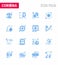 16 Blue viral Virus corona icon pack such as virus, safeguard, safety, protection, online