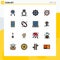 16 Creative Icons Modern Signs and Symbols of application, target, browser, target, gear