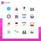 16 Creative Icons Modern Signs and Symbols of bank, pulse, ethernet, heart, power