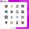 16 Creative Icons Modern Signs and Symbols of board, ruler, magic, education, architect
