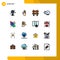 16 Creative Icons Modern Signs and Symbols of business, support, block, message, call