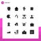 16 Creative Icons Modern Signs and Symbols of color, monitor, thanksgiving, health, room