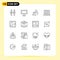 16 Creative Icons Modern Signs and Symbols of dead, halloween, baby, broken, laptop