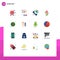 16 Creative Icons Modern Signs and Symbols of easter, grass, board, egg, summary