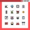 16 Creative Icons Modern Signs and Symbols of electricity, battery, cloud, setting, research