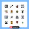 16 Creative Icons Modern Signs and Symbols of email, contact, linked, communication, woman