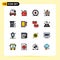 16 Creative Icons Modern Signs and Symbols of energy, e, meal, commerce, power