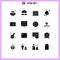 16 Creative Icons Modern Signs and Symbols of error, spaceship, laptop, space, galaxy