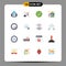 16 Creative Icons Modern Signs and Symbols of follow, badge, media, army, stop