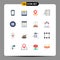 16 Creative Icons Modern Signs and Symbols of google, tools, online marketing, stairs, hotel