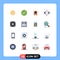 16 Creative Icons Modern Signs and Symbols of highlight, view, tick, focus, education