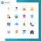 16 Creative Icons Modern Signs and Symbols of income, finance, woman, coins, runner