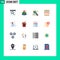 16 Creative Icons Modern Signs and Symbols of network, rack, gift pack, server, science