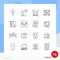 16 Creative Icons Modern Signs and Symbols of party, hanukkah, human, travel, public