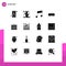 16 Creative Icons Modern Signs and Symbols of piano, independence day, music, independece, drum