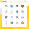 16 Creative Icons Modern Signs and Symbols of screen page, paper, gear, doc, setting