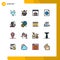 16 Creative Icons Modern Signs and Symbols of sword, fencing, graph, female, file