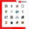 16 Creative Icons Modern Signs and Symbols of tree, help, geyser, conversation, lys