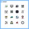 16 Creative Icons Modern Signs and Symbols of website, bookmark, imac, plan, map