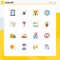 16 Flat Color concept for Websites Mobile and Apps paper, computing, creative, power, electricity