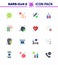 16 Flat Color Coronavirus Covid19 Icon pack such as hand, cream, hands, lotion, pipette