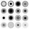 16 geometric radial elements - Various radiating symbols