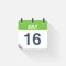 16 july calendar icon