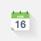 16 june calendar icon