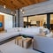 16 A modern beach house living room with a white sectional, natural wood accents, and ocean-inspired decor2, Generative AI