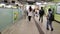 16 Nov 2020 people with face mask travel in MTR mass transit system station in Hong Kong, major public transport network serving