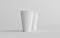 16 oz. Single Wall Paper Large Coffee Cup Mockup - Two Cups. 3D Illustration