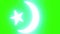 16 seconds Green spinning Islam logo with green background HD video 1920 1080