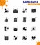 16 Solid Glyph Black viral Virus corona icon pack such as hand, virus, coronavirus, reports, medical electronics