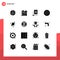 16 Solid Glyph concept for Websites Mobile and Apps arrow, reel, house, footage, globe
