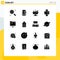 16 Solid Glyph concept for Websites Mobile and Apps folder, video, shopping, digital, camera