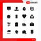 16 Solid Glyph concept for Websites Mobile and Apps goal, target, decoration, user, navigation