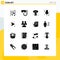 16 Solid Glyph concept for Websites Mobile and Apps network, arrows, art, record, media