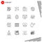 16 Thematic Vector Outlines and Editable Symbols of share, persentage, wedding, pie, track